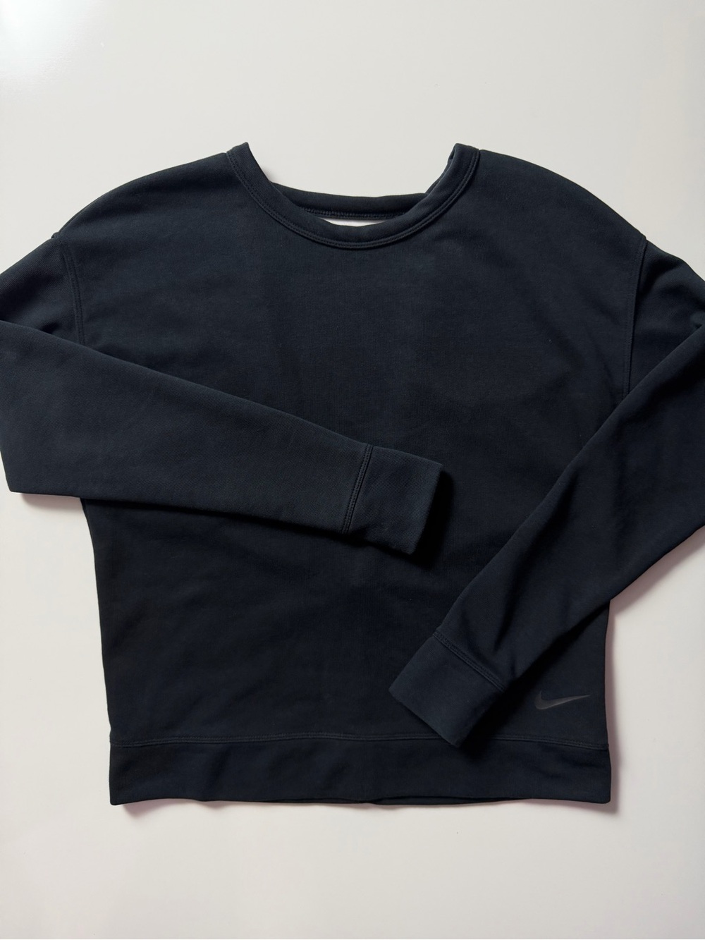 Nike DriFIT Open Back Sweatshirt, Black, Size XS